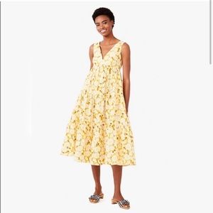 Kate Spade Yellow Floral Maxi Dress M 8